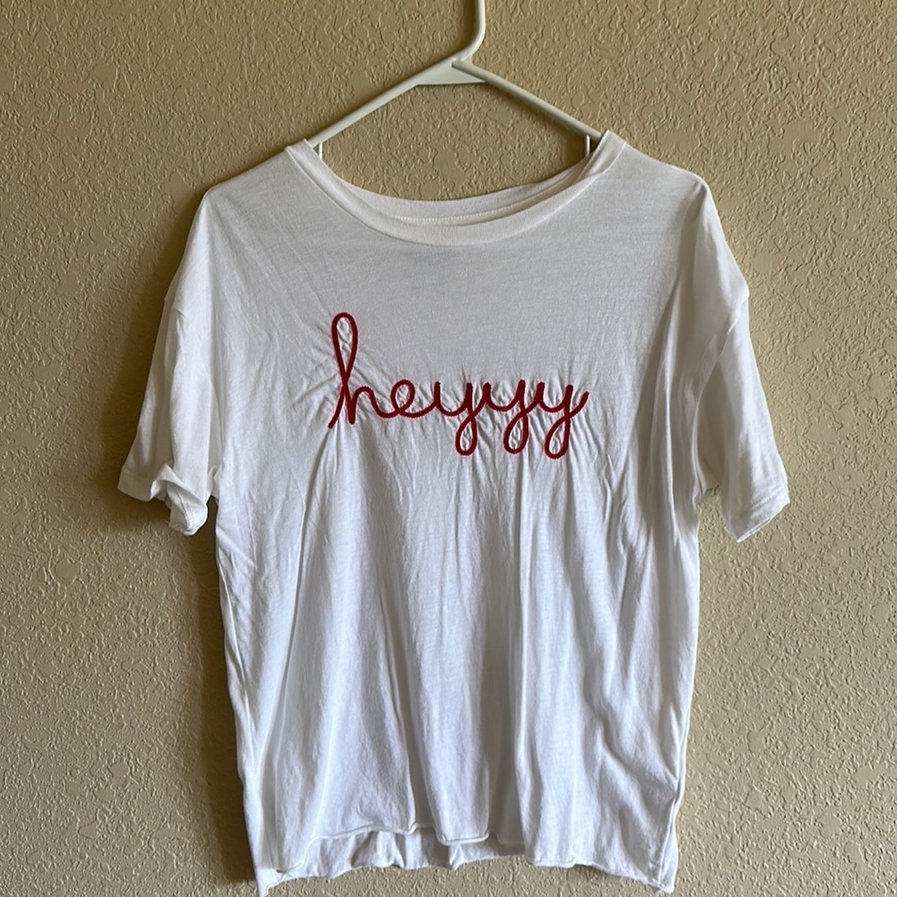 American Eagle hey white shirt size small